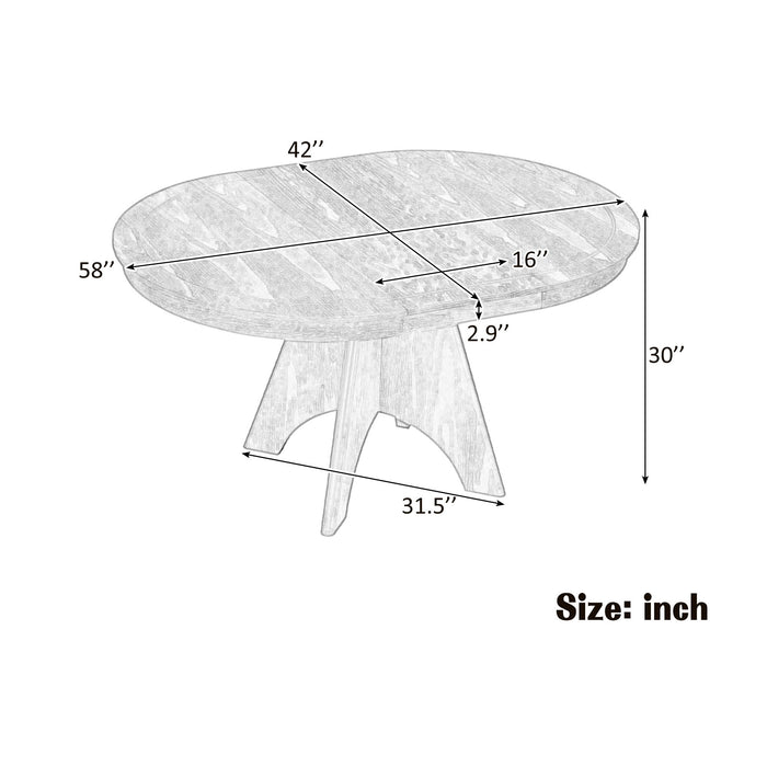 Extendable Dining Table With Sturdy Crossed Legs Hearth and Haven