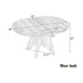 Extendable Dining Table With Sturdy Crossed Legs Hearth and Haven