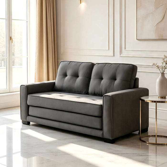 Upholstered Pull Out Sleeper Loveseat US Pride
