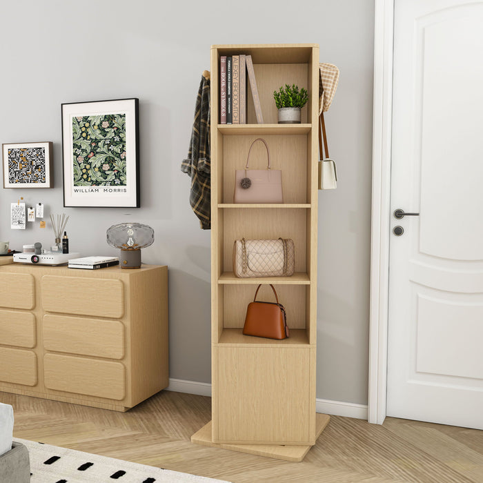 360° Rotating Makeup Cabinet With Full Length Mirror