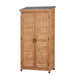 Outdoor Storage Shed With Vertical Tool Cabinet For Backyard Home Essentials