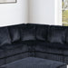 1 Piece Corner Wedge Only Texture Upholstered Modular Living Room Furniture - Black Home Essentials