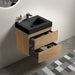 Alice - Natural Oak Bathroom Vanity With Sink, Large Storage Wall Mounted Floating Bathroom Vanity For Modern Bathroom, One-Piece Sink Basin Without Drain Home Essentials