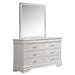 1 Piece Dresser Of Drawers Bedroom Furniture With Diamond Accent Handles, Drawer Box - White Home Essentials