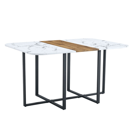 2 Tone Dining Table For Modern Minimalist And Industrial Styles Home Essentials