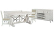 Heron Cove - Extendable Trestle Dining Table Set Magnussen Furniture