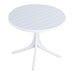 Modern Round Table, Waterproof, UV Resistant And Durable - White Home Essentials
