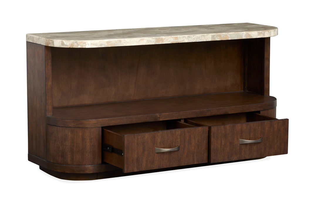 McPherson - Demilune Sofa Table - Burnt Umber Magnussen Furniture