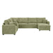Modular 5 Seat U-Shape Sectional Sofa With Chaise Lounge, Built In Cup Holders And Storage Drawer Hearth and Haven