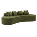 Modern Curved Sofa With Pillows Home Essentials