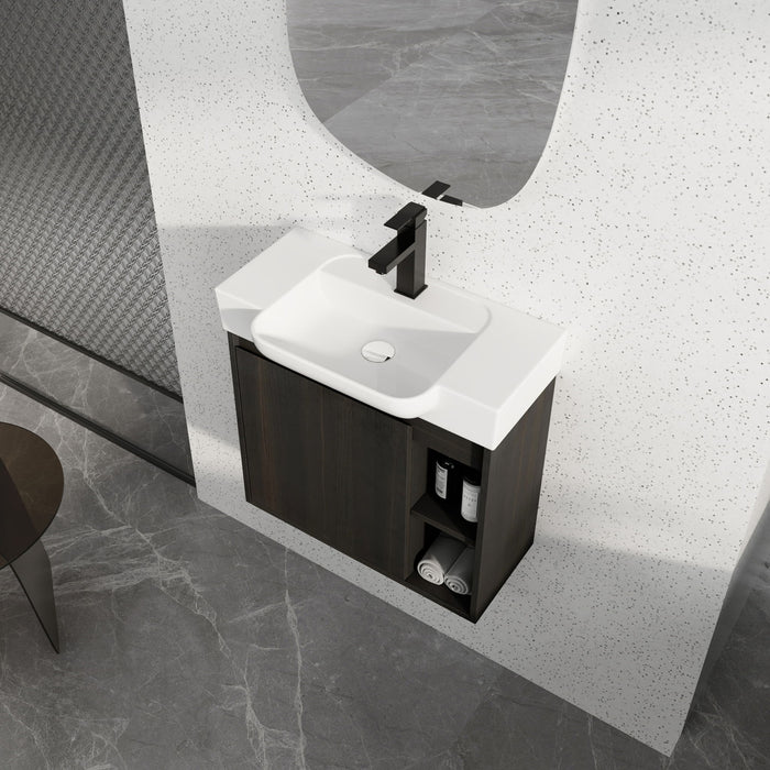Wall Mounted Bathroom Vanity With Sink, Soft Close Door Home Essentials