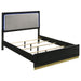 5 Piece California King Bedroom Set With Upholstered Headboard - Black Furniture Max