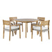 Arden - Round Patio Dining Table With 4 Patio Chairs - Natural New Classic