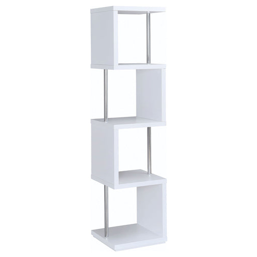 4 Tier Bookcase With Accents Furniture Max