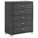 5 Drawer Bedroom Chest With Crystal Pulls Furniture Max