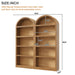 Freestanding Tall 5 Tier Display Bookcase For Living Room (Set of 2) - Brown Hearth and Haven