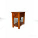 End Table With Drawer And Shelf For Living Room - Walnut Home Essentials
