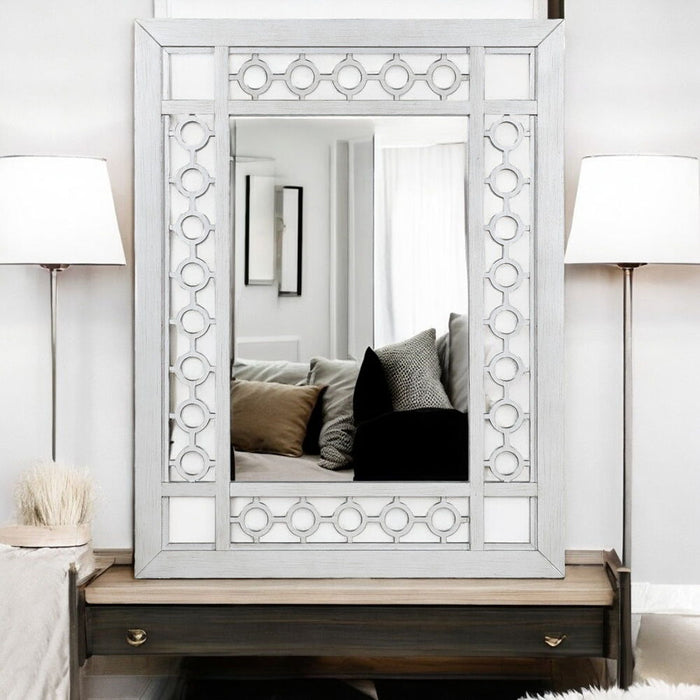Varian - Mirror - Mirrored & Antique Platinum ACME