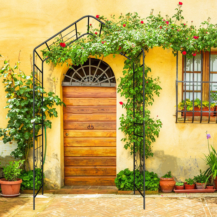 Garden Arch, Climbing Plants Support Outdoor - Black Daily Nest