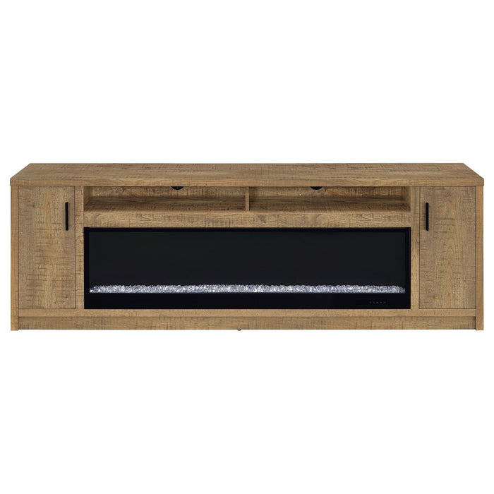 Nevada - Fireplace TV Stand With Flame Visualizer - Brown Furniture Max