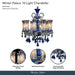 Michael Amini Lighting - Winter Palace 10-Light Traditional Crystal Chandelier - Royal Blue / Pearl Silver Michael Amini