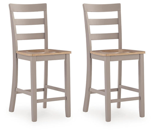 Harperfeld - Barstool (Set of 2) - Natural / Gray Signature Design by Ashley®