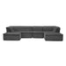 U-Shaped Modular Sectional Sofa With Chaise And Movable Ottoman With Wave-Shaped Armrest Home Essentials