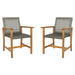 Outdoor Dining Chairs (Set of 2) - Mocha / Teak Noble House
