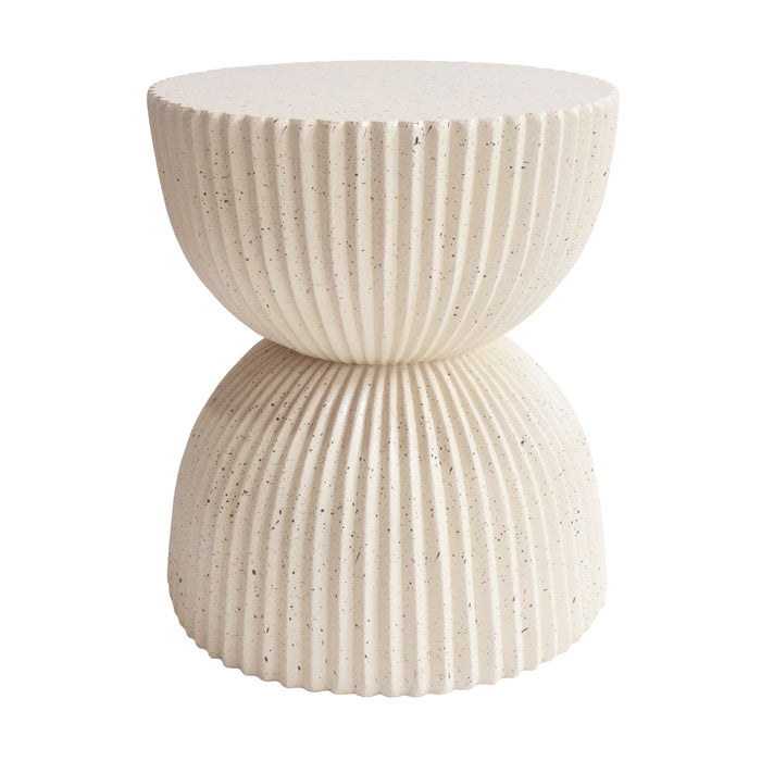 Side Table With Speckled Ribbed Texture Noble House