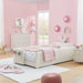Cute Rabbit Ear Upholstered Platform Bed Frame With Safety Rail Home Essentials