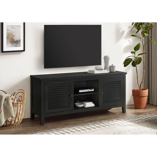 Sutter - 2 Door TV Stand With Mission Design - Dark Brown Furniture Max