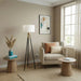 Sway - Floor Lamp With On / Off Switch Triple Legs Shade - Black / Gold / White Ashcroft Furniture