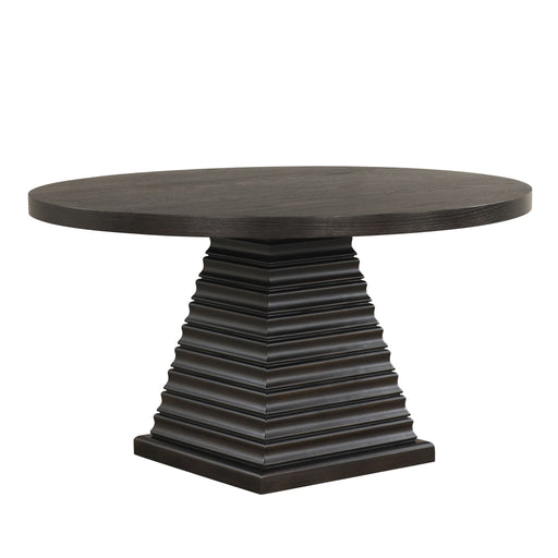 Plateau - 54" Round Dining Table - Top & Base - Dark Brown New Classic