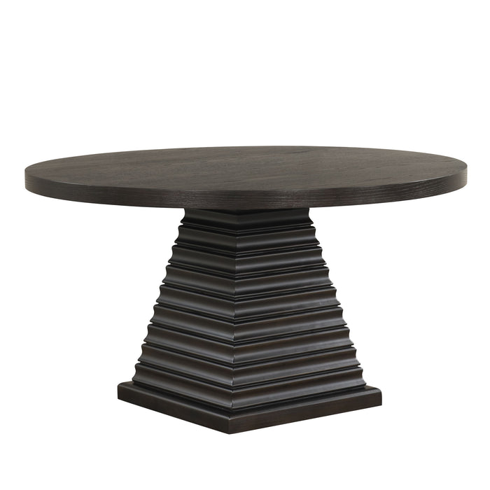 Plateau - 54" Round Dining Table - Top & Base - Dark Brown