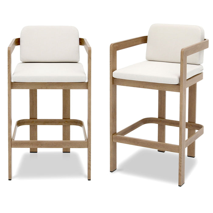 Bar Stool For Gardens And Patio (Set of 2) - Wood Home Essentials