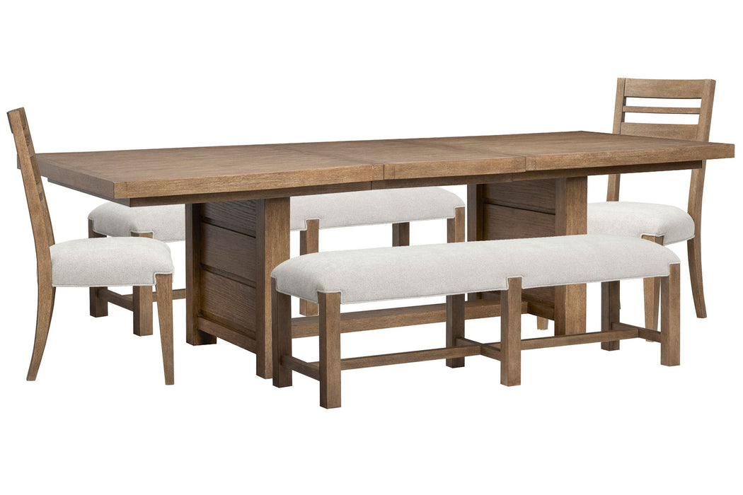 Plum Creek - Trestle Dining Table Set Magnussen Furniture