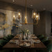 Dazzle - 5 Lights Chandelier With Clear Seeded Satin - Antique Brass / Clear / Gold Ashcroft Furniture