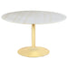 Raleigh - Pedestal Dining Table - White Marble Furniture Max