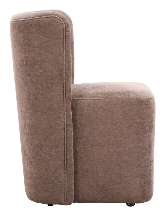Bambun - Dining Chair With Wheels - Brown Zuo Modern