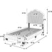 Bed With Floral Design Headboard And Built In LED Lighting Home Essentials
