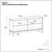 Harper - 4 Shelf Low Bookcase - Walnut Brown Simpli-Home