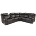 Manual Motion Recliner Sectional Sofa With Console And Cup Holders - Brown Home Essentials