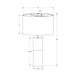 Lighting, Table Lamp, Concrete, Contemporary - Black / Gold 8th Street