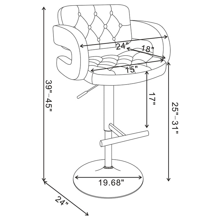 Adjustable Bar Stool With Upholstery Furniture Max