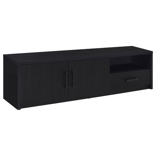 Ian - 2 Door TV Stand Media Console With Storage - Black Furniture Max