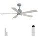 52" Ceiling Fan With Dimmable LED Light And 6 Speed Remote Control - Cement Gray Daily Nest