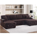 Convertible Sectional Upholstered Sleeper Sofa With Storage Chaise Home Essentials
