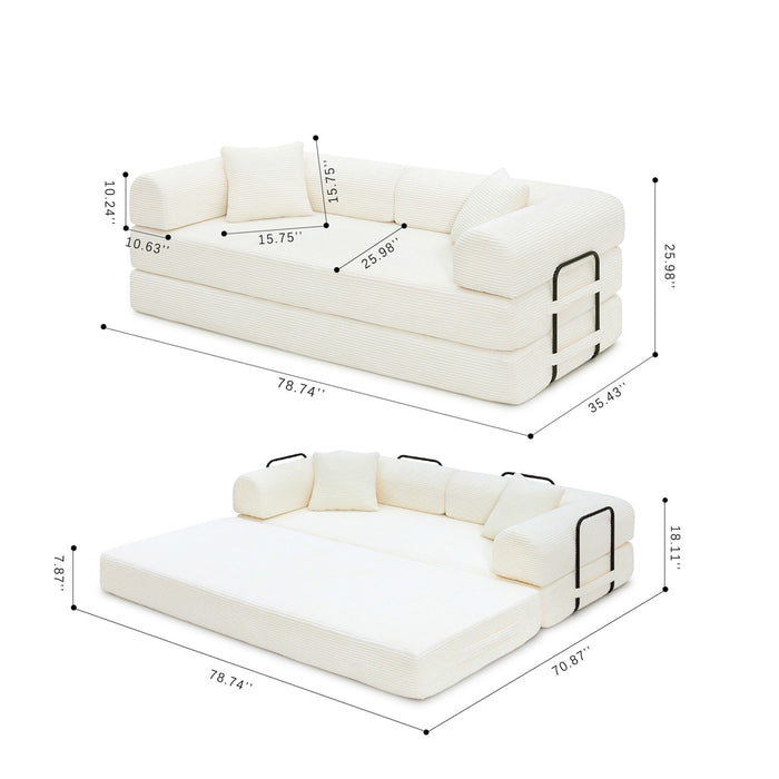 Convertible Foldable Floor Sofa Bed For Living Room Home Essentials