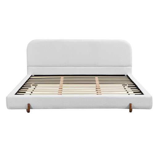 Elegant Upholstered Bed Frame Noble House
