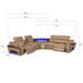 Nova - Sectional With Bluetooth Speaker, LED And Lifting Wine Cabinet Matrix Furniture Group